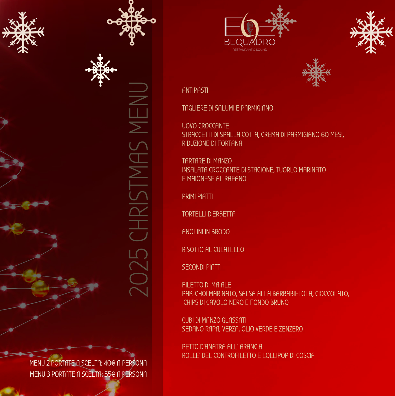 Menu Vigilia di Natale