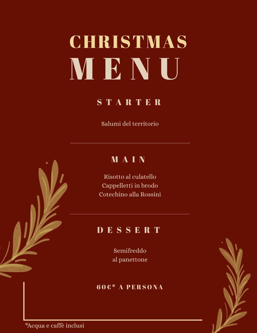 Menu Vigilia di Natale