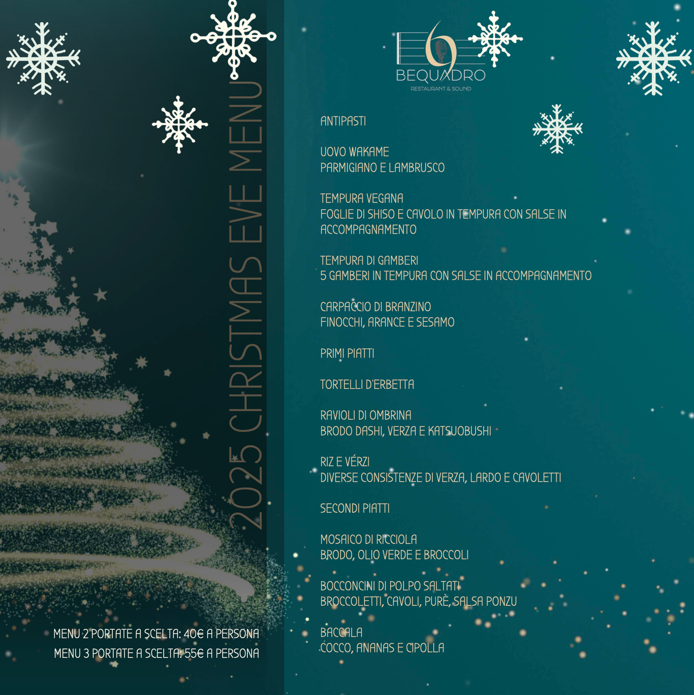 Menu Vigilia di Natale