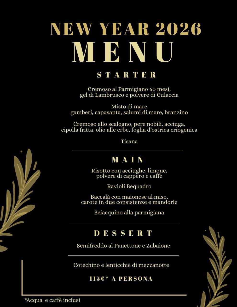 Menu Vigilia di Natale